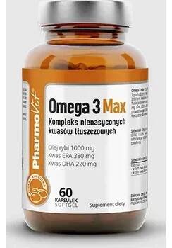 Omega 3 Max bezlepkový doplněk stravy 60 kapslí - Pharmovit (Clean Label)