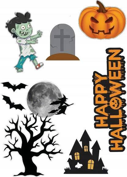 OPLATEK NA DORT Výtisk Jedlý HALLOWEEN DÝNĚ + JMÉNO BONUS #4