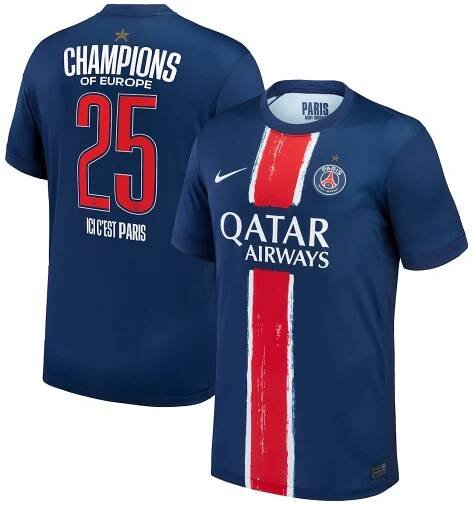 Special Edition PSG Nike Home Stadium Shirt 2024-25 - Kids - Champions of Europe 2025