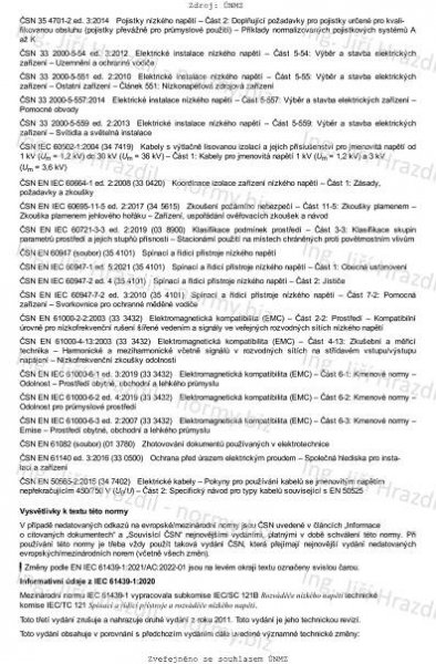 ČSN EN IEC 61439-1 ed. 3 (357107) - Rozváděče nízkého napětí - Část 1: Obecná ustanovení - červenec 2022 - Technické normy
