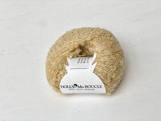Mohérová příze bouclé Mini Loop Mohair zn. DollyMo – Honey blonde