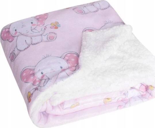Faro Milo Dětská soft fleece deka s beránkem 80 x 100 cm slůňata/růžová od 321 Kč
