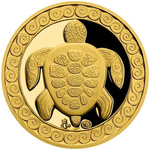 Zlatá medaile Želva - symbol dlouhověkosti proof | Česká mincovna