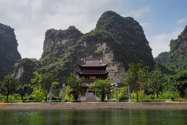 Temple on the River in the Ninh Bình Province Vietnam