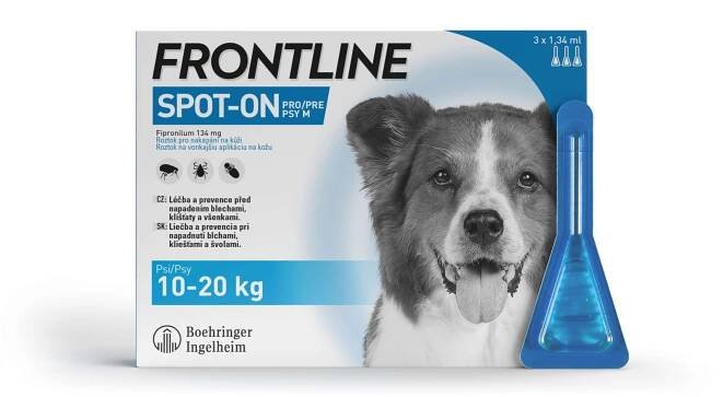 Frontline Spot On Dog 10-20kg pipeta 3x1.34ml