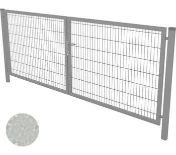 Brána vchodová dvoukřídlová LUX výška 170 cm, šířka 400 cm ZINEK