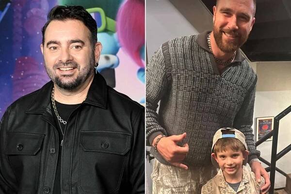 Travis Kelce Smiles with Chris Kirkpatrick's Son Nash at Justin Timberlake Concert: 'Something Big Happened'