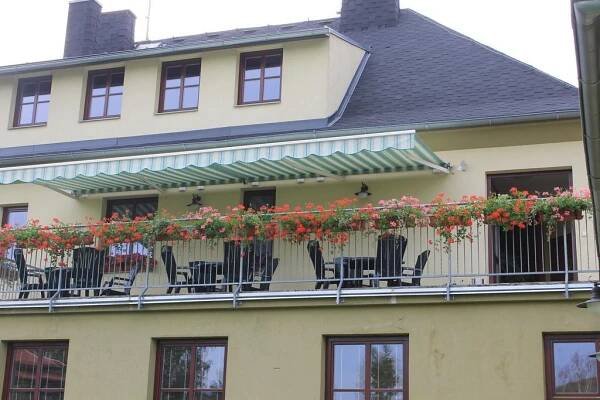Balcony o terrace sa Penzion Fialka