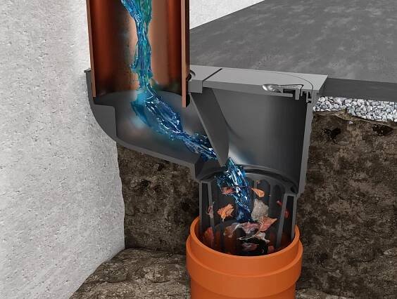 Chuděj Lapač střešních splavenin KV 160 DN150 černá 160 mm