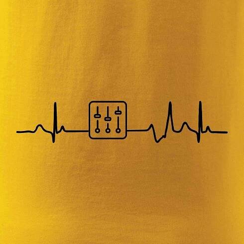 Ekg zvukař - mixpult - Triko Basic Extra velké