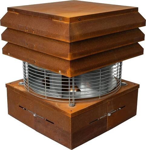 Komínový ventilátor měď Střešní Radiální NA TAH KOMÍNA pro