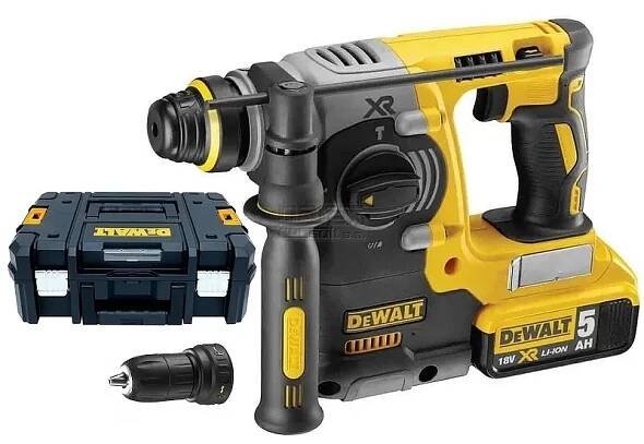 Aku bezuhlíkové kombinované kladivo 18 V XR Li-Ion 2x5,0 Ah DeWALT DCH274P2T
