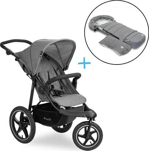 Hauck Runner 2 CZ EDICE Melange grey 2024 + Fusak a rukávník JOMK Northern Grey