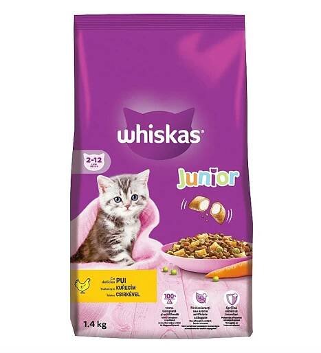 Whiskas granule Junior s kuřecím 1,4 kg