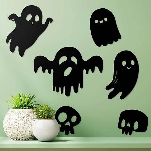 Halloweenská výzdoba na zeď - Duchové