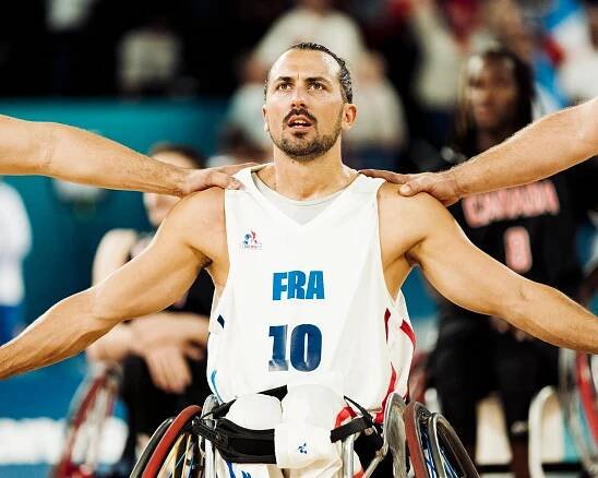 Men's wheelchair basketball match between France and Canada at Bercy Arena, Paris, August 30, 2024.