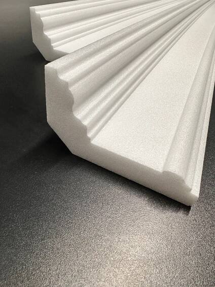 Stropní lišta DLP25 8cm x 5cm římsa štuková XPS fazeta DECOREM Výška 80 mm