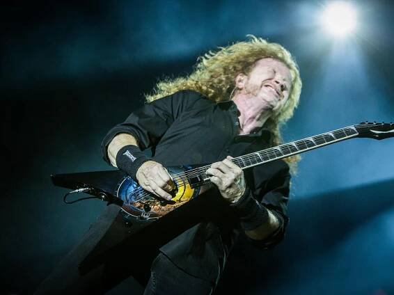 Dave Mustaine performing live with Megadeth
