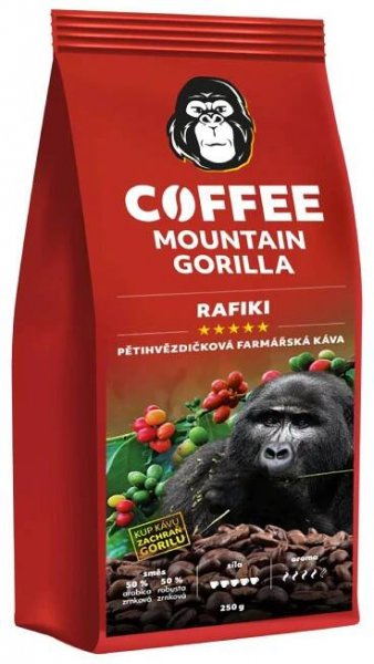 Mountain Gorilla Coffee Rafiki zrnková 250 g od 249 Kč