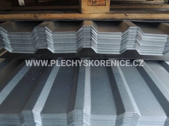Trapézový plech T18 aluzinek - síla 0,4 mm - š. 1,14/1,1m | Plechy Skořenice