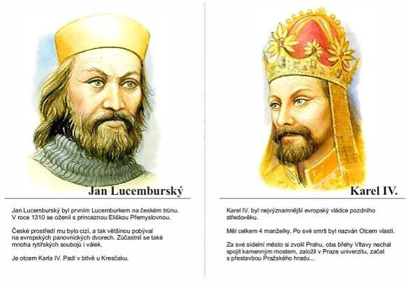 Jan Lucemburský a Karel IV.