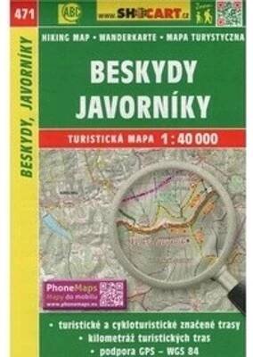 Beskydy Javorníky turistická mapa 1:40 000