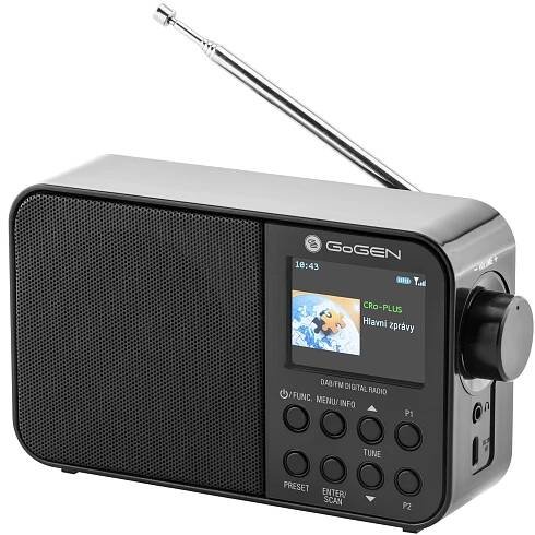 GoGEN DAB 500 BTC Radiopřijímač DAB+ černý - Reproduktory - Hlavní obrázek