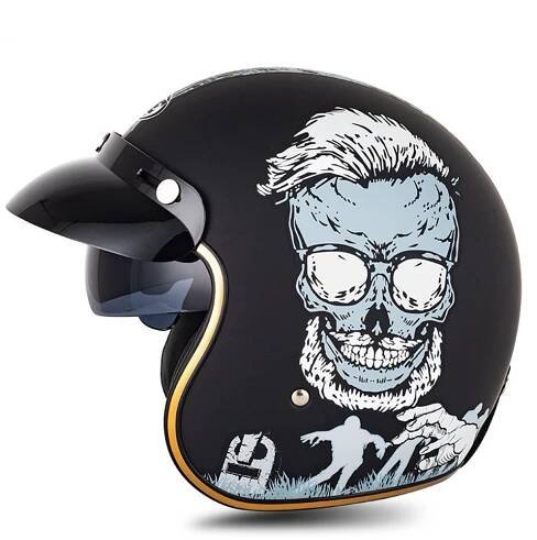 Retro přilba Barva: Matte Cool Man, Velikost: XXL (63-64cm).
