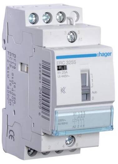 Hager ERC325S Stykač se sníž. hlučností 25A, 3S, 230V AC