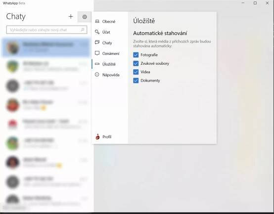 whatsapp beta windows 10 11 aplikace instalace navod 7 nastaveni uloziste