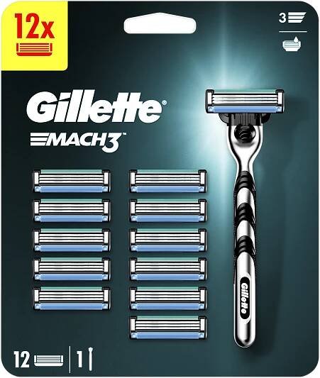 Gillette Mach3 Holicí Strojek + 11 Holicích Hlavic