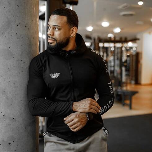 Iron Aesthetics Pánská SlimFit mikina Beyond the Future, černá