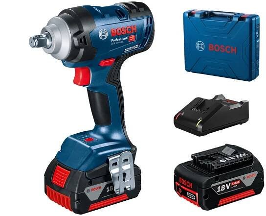 Aku rázový utahovák Bosch GDS 18V-400, 1/2", 2x5,0Ah, kufr | NaradiOnline 