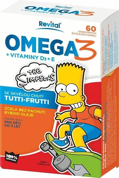 The Simpsons Omega 3 + vitaminy D a E 60 kapslí