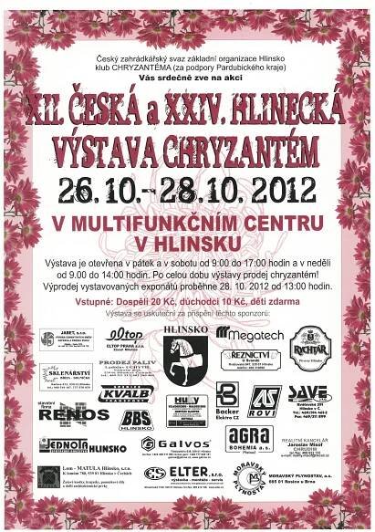XII. Česká a XXIV. Hlinecká výstava chryzantém 