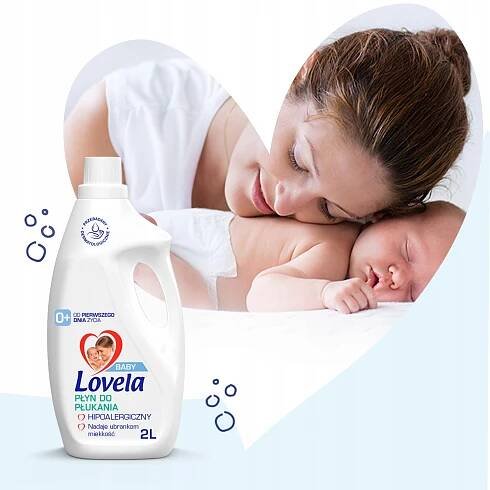Lovela Baby Sada Hypoalergenní tekutá aviváž dětských tkanin 4x 2L Kapacita 8 l