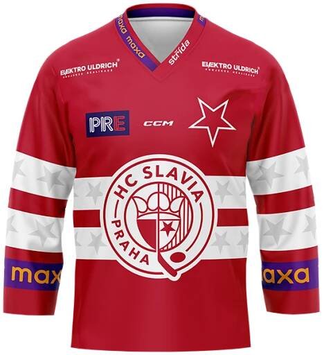Červený skladový fandres HC Slavia Praha 2024/25