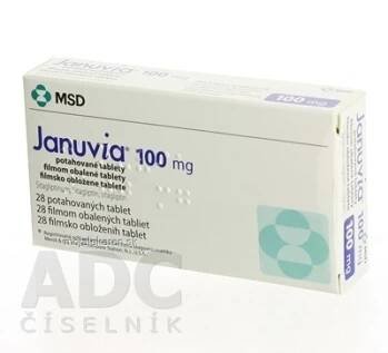 JANUVIA 100 MG  28X100MG Potahované tablety (Cukrovka)