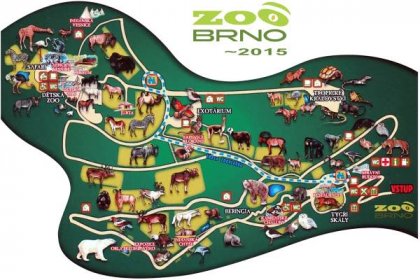Map of Zoo Brno - ~2015
