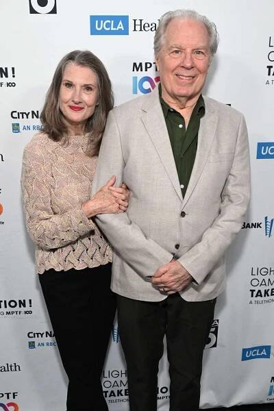 Annette O'Toole and Michael McKean attend MPTF's Lights, Camera, Take Action! Caring for Hollywood's Crews Telethon at KTLA 5 on December 09, 2023 in Los Angeles, California.