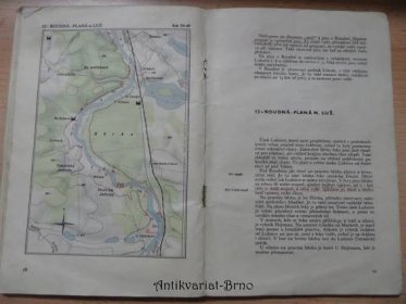 Vodácká rybářská mapa Lužnice, 1961