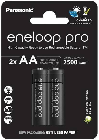 Panasonic - 2 ks Nabijecí baterie AA Eneloop Pro 2500 mAh