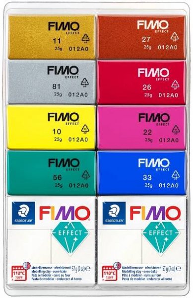 FIMO Efekt MIXING PEARLS sada 10 barev