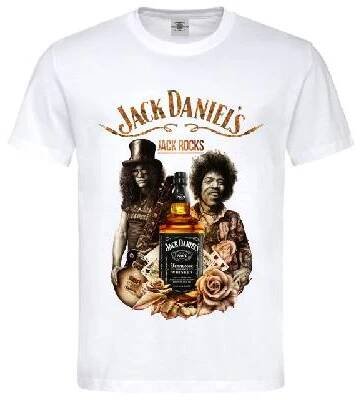 Tričko Jack Daniel's | Slash & Jimi Barva: Bílá, Velikost: M, Druh: Pánské