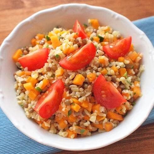 Zobrazit Čočkový bulgur s dýní receptů