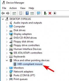 mouse driver device manager
