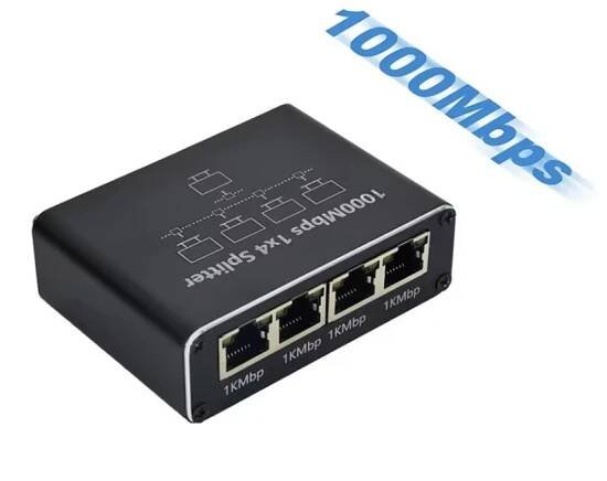 Rozbočovač Ethernet 1 na 4 porty 1000Mbps - Alre
