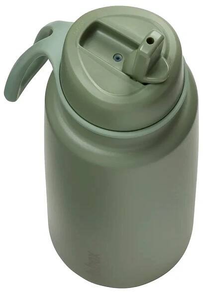 b.box Nerezová termoláhev s brčkem 1000 ml - Olive | DetskyDum.cz
