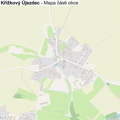 Křížkový Újezdec - mapy | Kurzy.cz