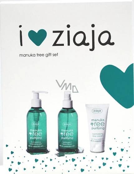 Ziaja Manuka Tree denný krém 50 ml + umývací gél 200 ml + adstringentné tonik 200 ml, kozmetická sada - VMD drogerie